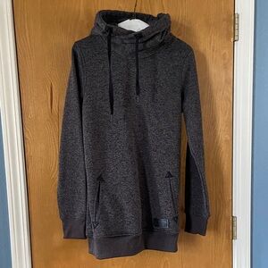 Volcom True to This Charcoal Warm Hoodie Thumbholes GUC M